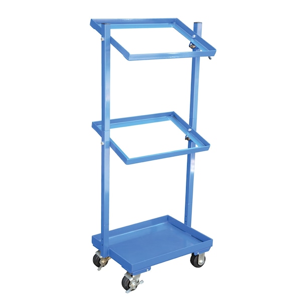 Vestil Multi-Tier Cart, 3 Shelf, 200 lb., Steel, 300 lb Load Capacity, 3 Shelves, 19.0625" W TSCT-3 - main